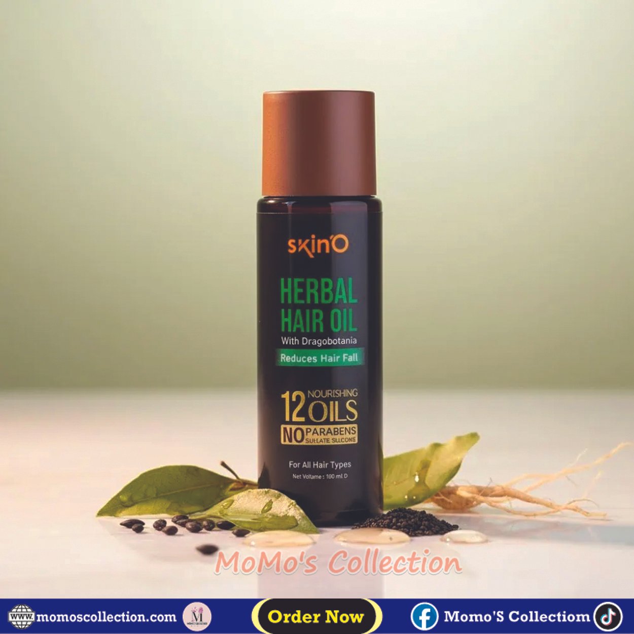 skin’O Herbal Hair Oil With Dragobotania (100ml)